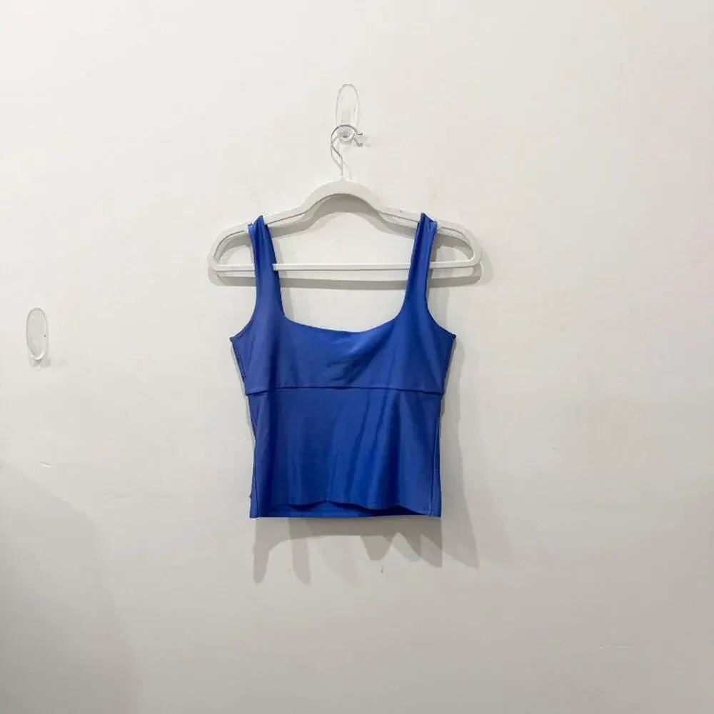 Chanel Active Sleeveless Swim Tank Top with Logo Blue Women's Size FR 40 / US 8 - Picture 2 of 5